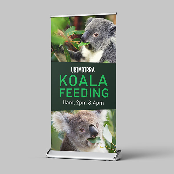 marketing urimbirra stand up banner design wildlife park marketing